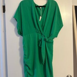 She + Sky Vibrant Green Dress